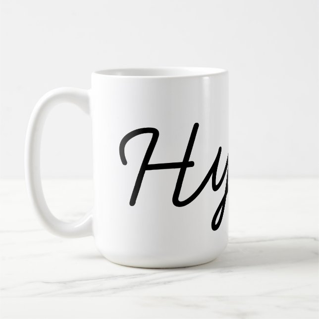 Hygge Black Elegant Coffee Mug (Left)