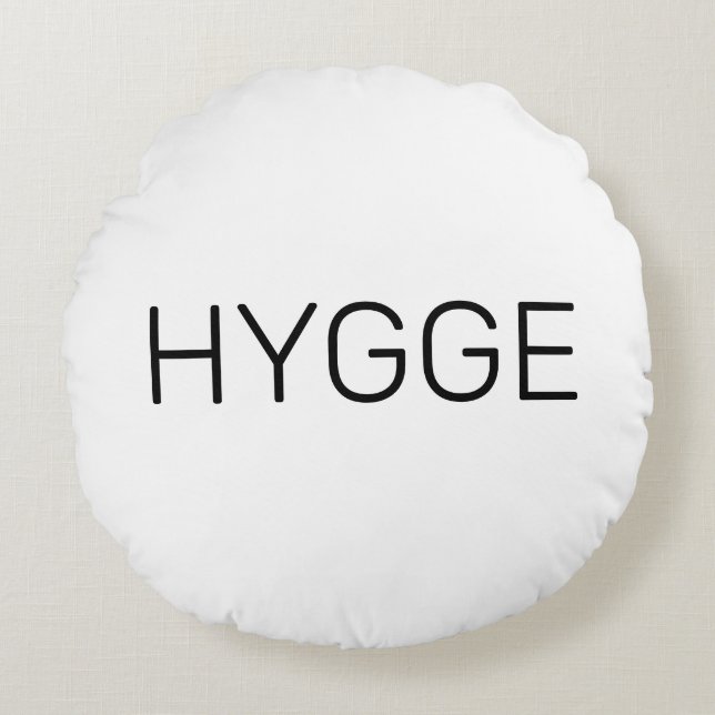 Hygge Black Round Cushion (Front)