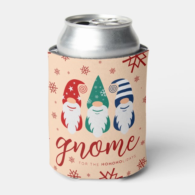 Hygge Christmas Gnome for the Holidays Snowflakes Can Cooler (Can Front)