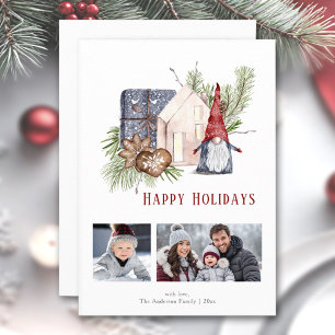 Hygge Christmas Gnome Nordic Holidays Photo Card