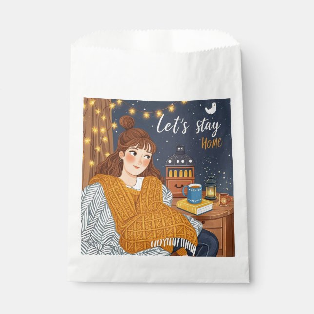 Hygge Cosy Candlelight Night Celebrate  Favour Bags (Front)