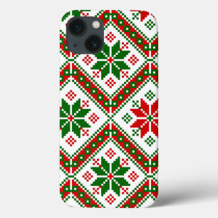 hygge cottagecore christmas poinsettia iPhone 13 case