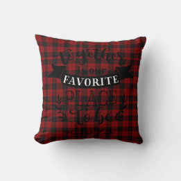 Hygge Decor - Together Is Fav Place To Be Redcheck Cushion