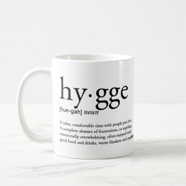 Hygge Definition Coffee Mug (Left)