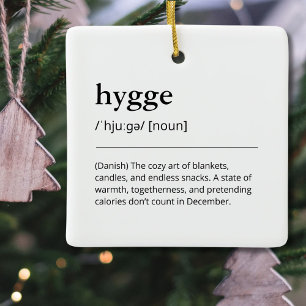 Hygge Definition Cosy Holiday Decor Gift Modern Ceramic Ornament