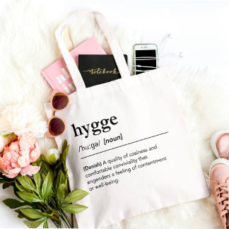 Hygge Definition Scandinavian Lifestyle Denmark Tote Bag