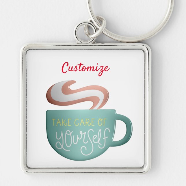 Hygge Drink Self-Care Thunder_Cove  Key Ring (Front)