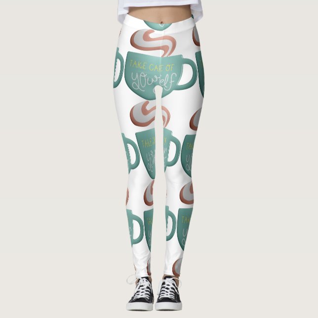 Hygge Drink Self-Care Thunder_Cove Leggings (Front)