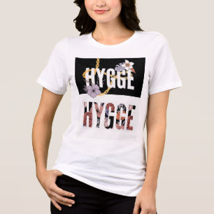 HYGGE Floral T-Shirt – Cosy Nordic Aesthetic with Tri-Blend Shirt