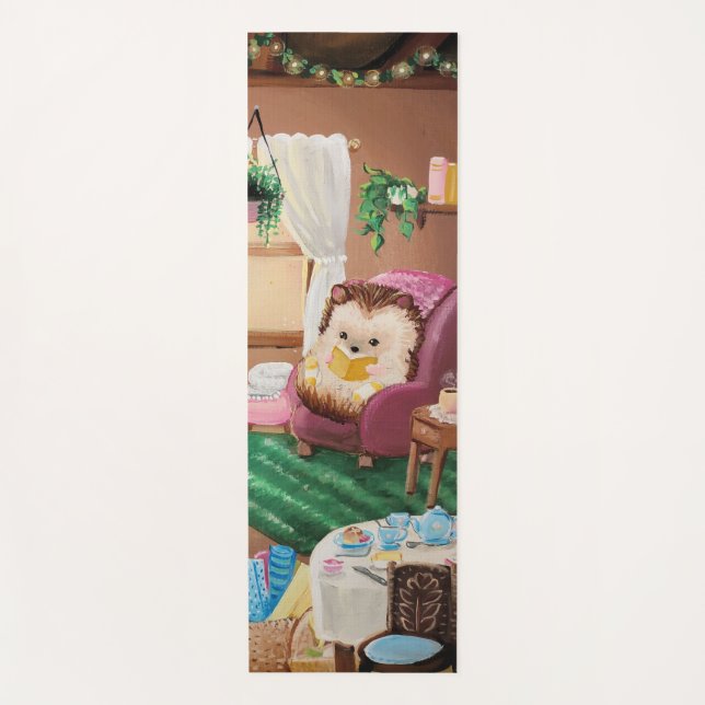 Hygge Hedgehog Yoga Mat (Front)