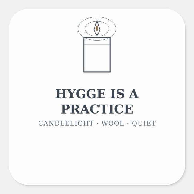 Hygge Is a Practice — Winter Sticker (Front)