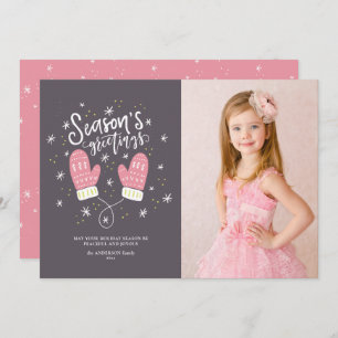 Hygge Mittens Christmas Holiday Flat Card