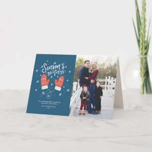 Hygge Mittens Christmas Holiday Folded Card