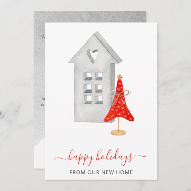 Hygge New Home Weve Moved Holiday Card (Front/Back)