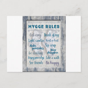 Hygge Rules Postcard