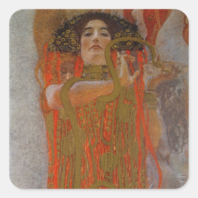 Hygieia, 1900-7 square sticker (Front)