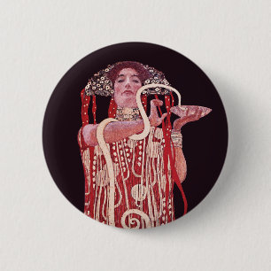 Hygieia by Gustav Klimt  6 Cm Round Badge