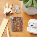 Hygieia by Gustav Klimt, Vintage Art Nouveau Key Ring<br><div class="desc">Hygieia (c. 1901) by Gustav Klimt is a vintage Victorian Era Symbolism painting featuring the Greek goddess of hygiene, health, cleanliness, and sanitation along with the Aesculapian snake around her arm and the cup of Lethe in her hand. Hygieia is part of one of three paintings known as “The Faculty...</div>