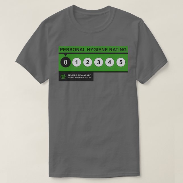 Hygiene Rating ZERO T-Shirt (Design Front)