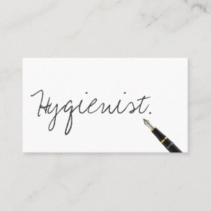 Hygienist Free Handwriting Script Dental Business Card