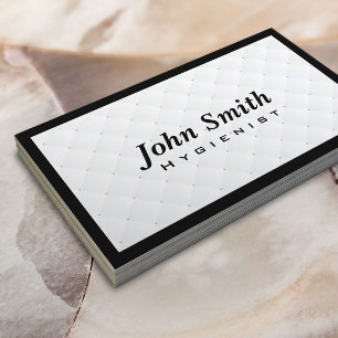 Hygienist Luxury Diamond Quilt Dental Business Card