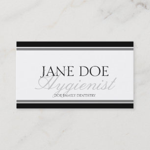 Hygienist Silver Script Business Card
