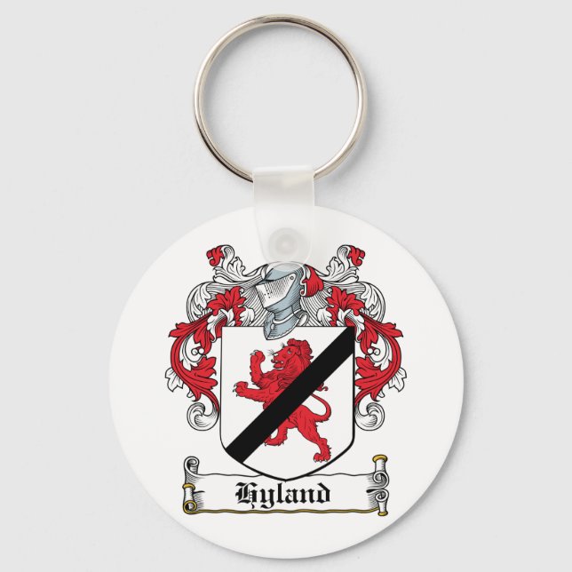 Hyland Family Crest Key Ring (Front)