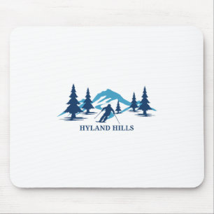 Hyland Hills Minnesota Ski Resort Skiing Skier _1  Mouse Pad