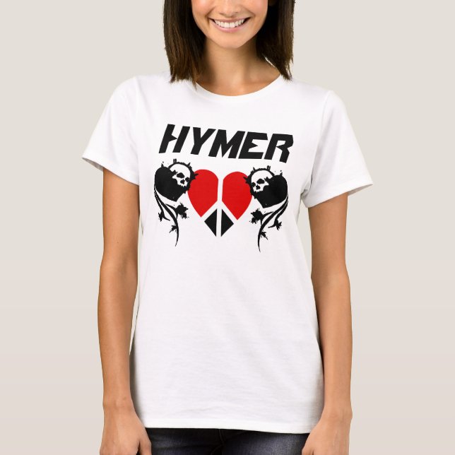 Hymer White Peace Backside T-Shirt (Front)