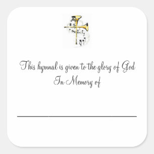Hymnal Plates Square Sticker