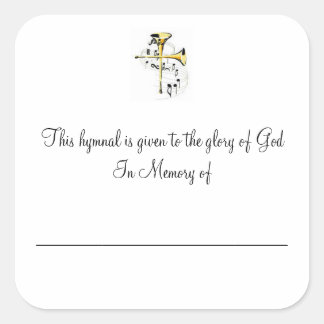 Hymnal Plates Square Sticker