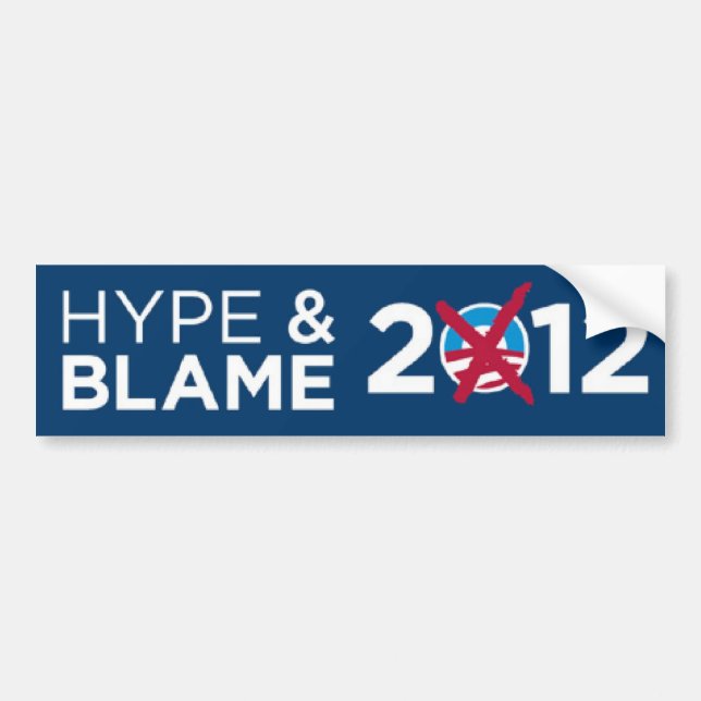Hype & Blame 2012 Bumper Sticker (Front)