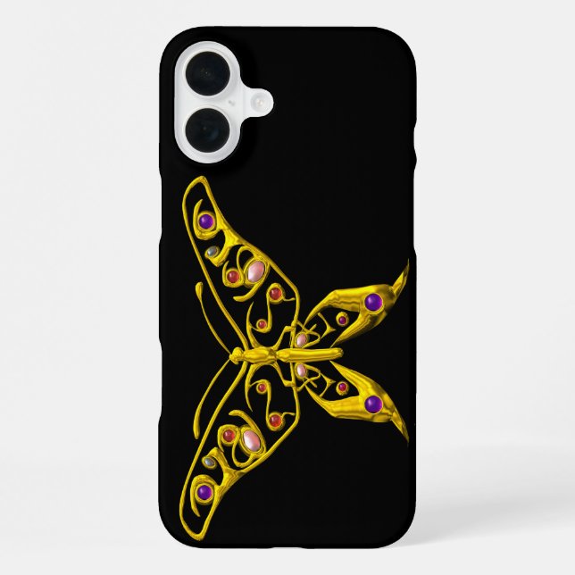 HYPER BUTTERFLY Black iPhone Case (Back)
