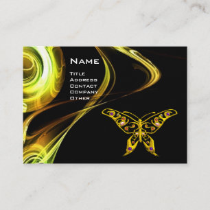 HYPER BUTTERFLY- bright  brown black yellow white Business Card