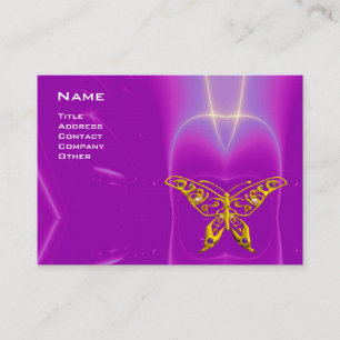 HYPER BUTTERFLY / LIGHT WAVES, Pink,Purple,Violet Business Card