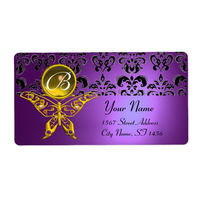 HYPER BUTTERFLY MONOGRAM purple damask topaz (Front)
