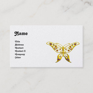 HYPER BUTTERFLY ,pearl paper,white Business Card