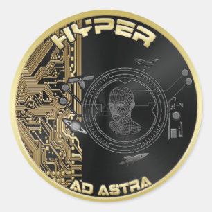 Hyper Coin Stickers - Sheet of (6)3" or (20)1.5"
