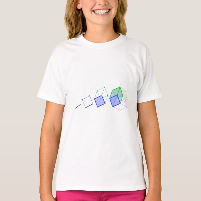 Hyper Cube -- cool science in 4D! T-Shirt (Front)