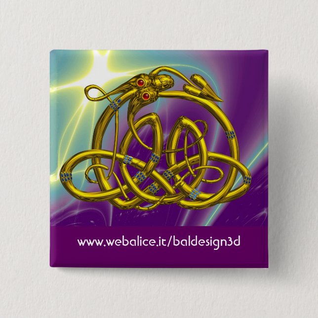 HYPER DRAGON 15 CM SQUARE BADGE (Front)