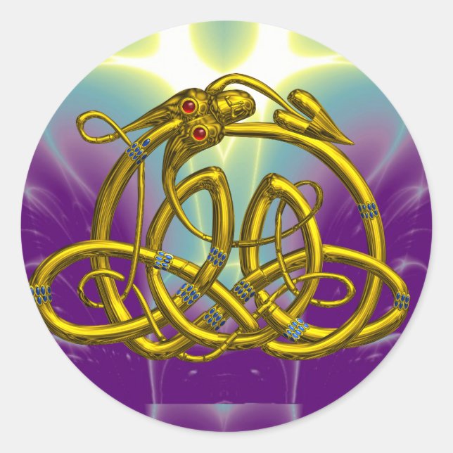 HYPER DRAGON CLASSIC ROUND STICKER (Front)