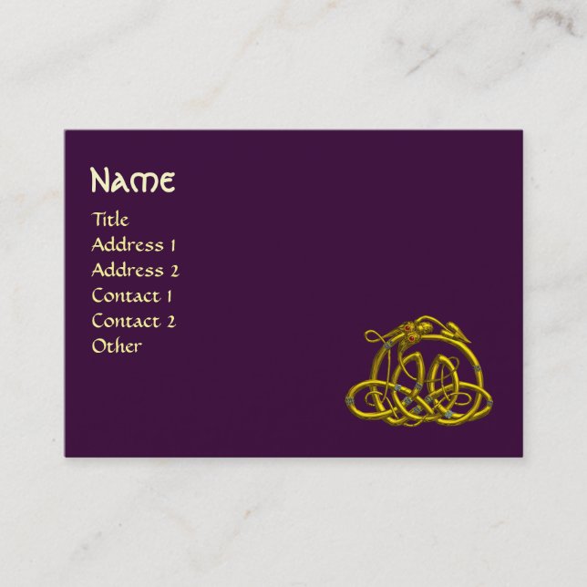 HYPER DRAGON ,purple Business Card (Front)