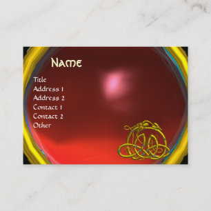 HYPER DRAGON RUBY , bright red pink Business Card