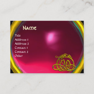 HYPER DRAGON RUBY , bright red pink Business Card