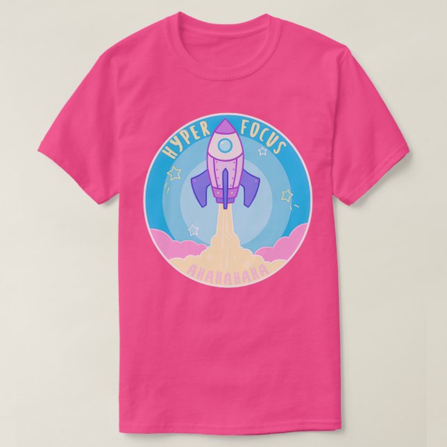 Hyper Focus Rocket Blast Off T-Shirt (Design Front)