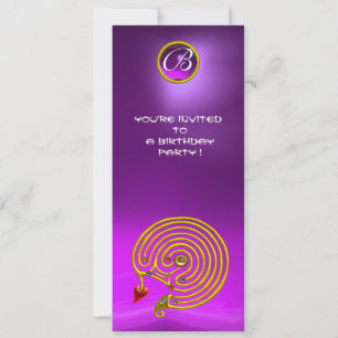HYPER LABYRINTH,Amethyst bright violet purple red Invitation