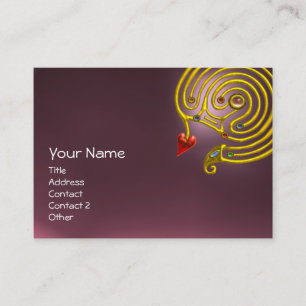 HYPER LABYRINTH AMETHYST ,red yellow purple pink Business Card