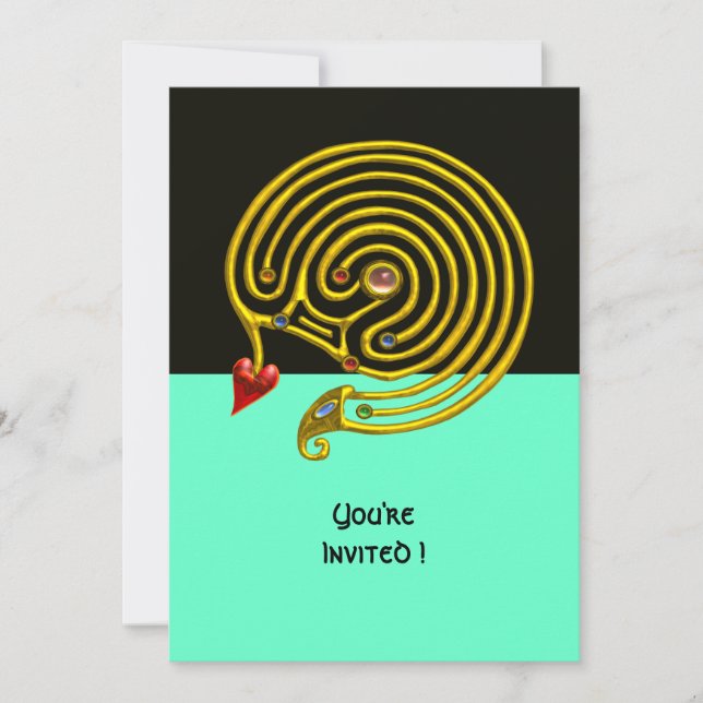 HYPER LABYRINTH , black and blue Invitation (Front)
