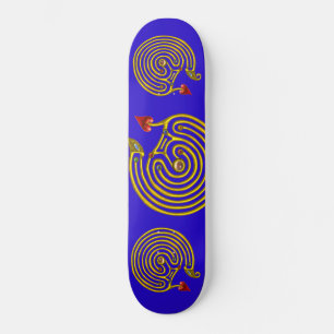 HYPER LABYRINTH, blue Skateboard