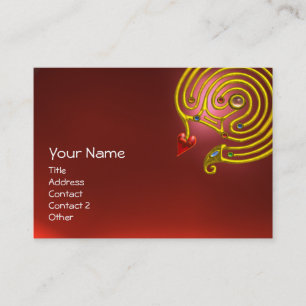 HYPER LABYRINTH RUBY ,black red yellow Business Card